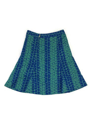Current Boutique-Marc Jacobs - Blue & Green Floral Print Cotton Skirt Sz 2
