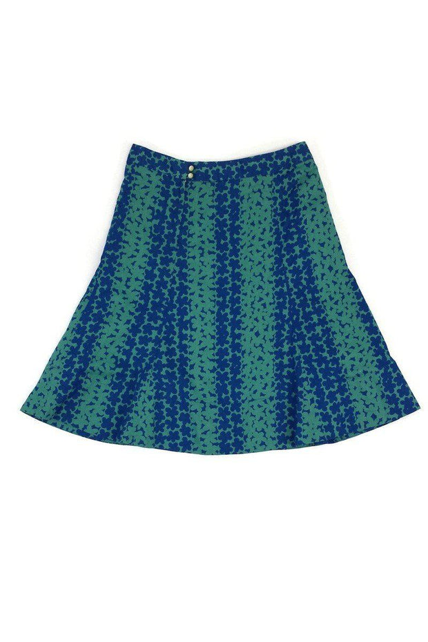 Current Boutique-Marc Jacobs - Blue & Green Floral Print Cotton Skirt Sz 2