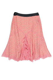 Current Boutique-Marc Jacobs - Silk Cream & Red Polka Dot Print Skirt Sz 2