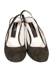 Current Boutique-Marc Jacobs - Brown Suede Slingback Heels w/ Stitching Sz 6