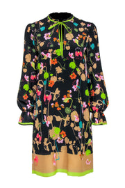Current Boutique-Marccain - Black w/ Multicolor Floral Print Dress Sz 2