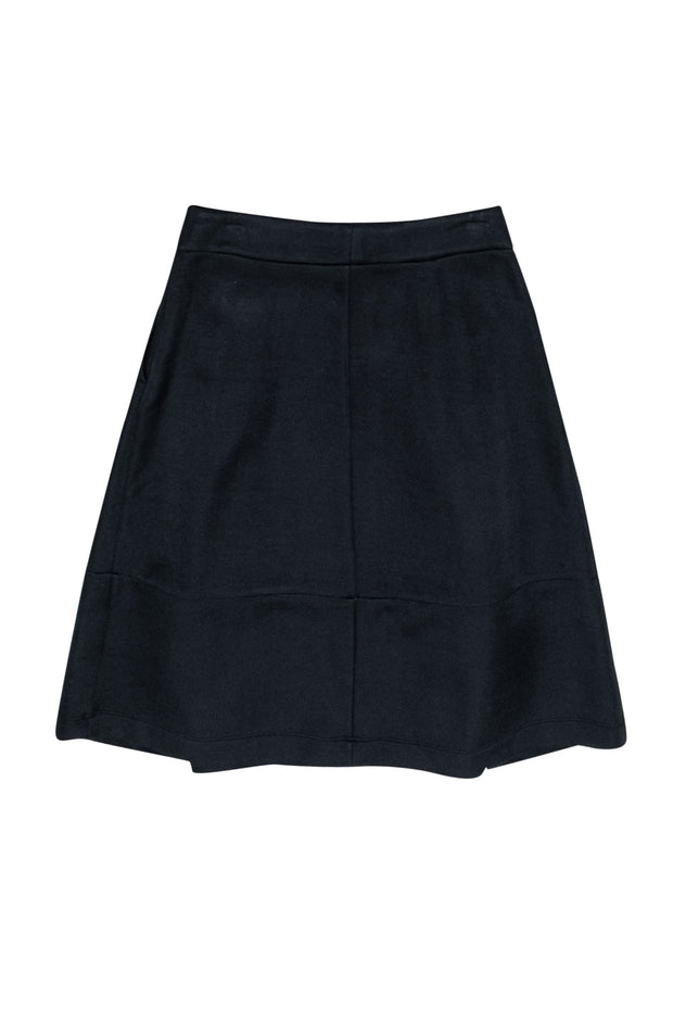 Current Boutique-Marcellamoda - Navy Midi Skirt w/ Pockets Sz L