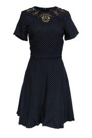 Current Boutique-Marchesa Voyage - Black Dress w/ Gold Beading & Studs Sz 10