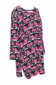Current Boutique-Marni - Pink & Green Silk Abstract Print Tunic Dress Sz 10