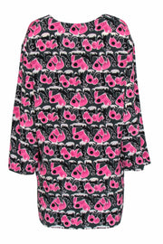 Current Boutique-Marni - Pink & Green Silk Abstract Print Tunic Dress Sz 10
