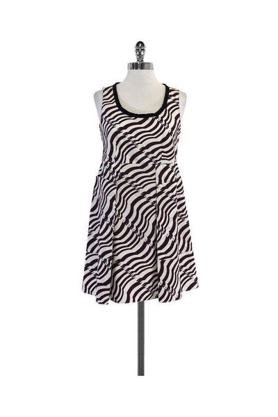 Current Boutique-Marni - White & Maroon Bird Tessellation Cotton Dress Sz 6