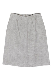 Current Boutique-Marni - Grey Linen Blend A-Line Skirt Sz 4