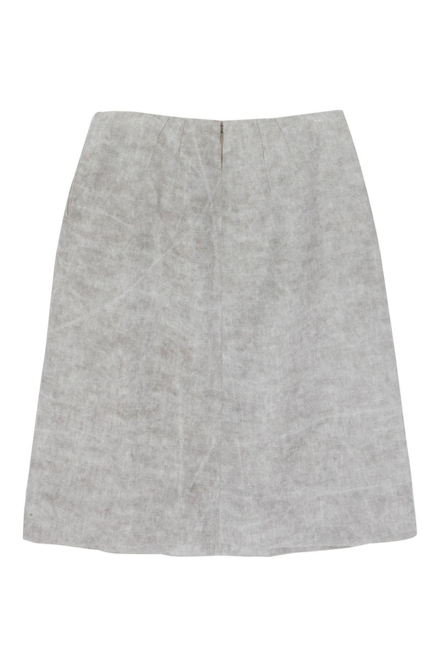 Current Boutique-Marni - Grey Linen Blend A-Line Skirt Sz 4
