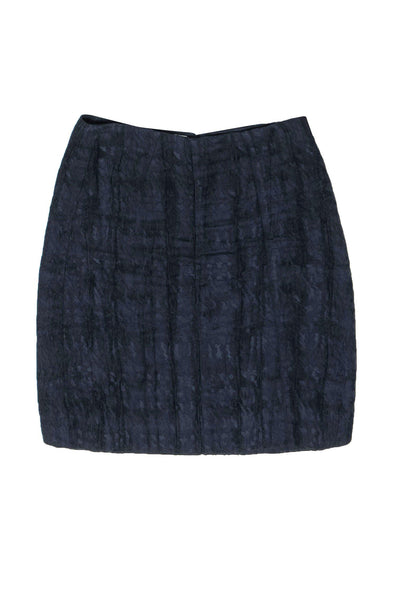 Current Boutique-Marni - Navy Metallic Textured Miniskirt Sz 4