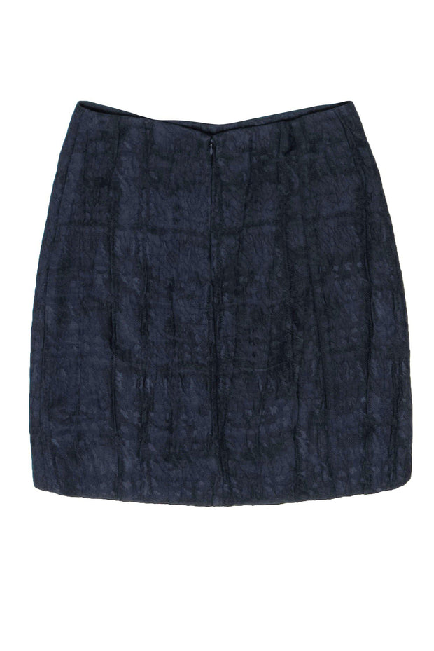 Current Boutique-Marni - Navy Metallic Textured Miniskirt Sz 4