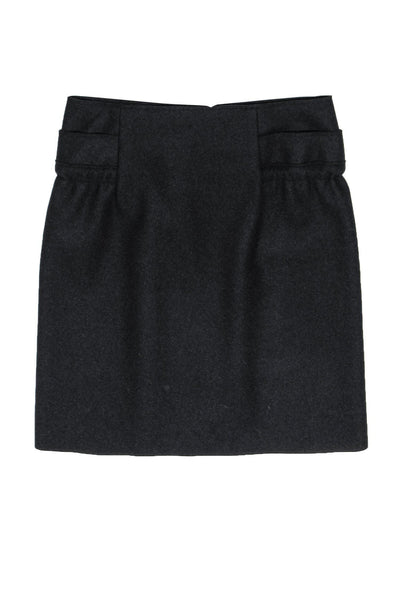 Current Boutique-Marni - Dark Gray Wool Blend Skirt w/ Tiered Waist Sz S
