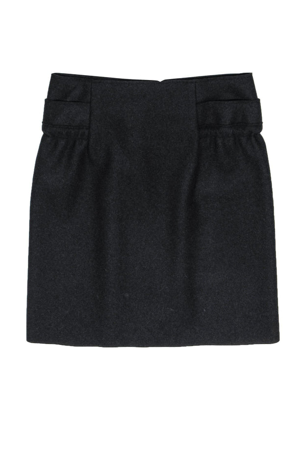 Current Boutique-Marni - Dark Gray Wool Blend Skirt w/ Tiered Waist Sz S
