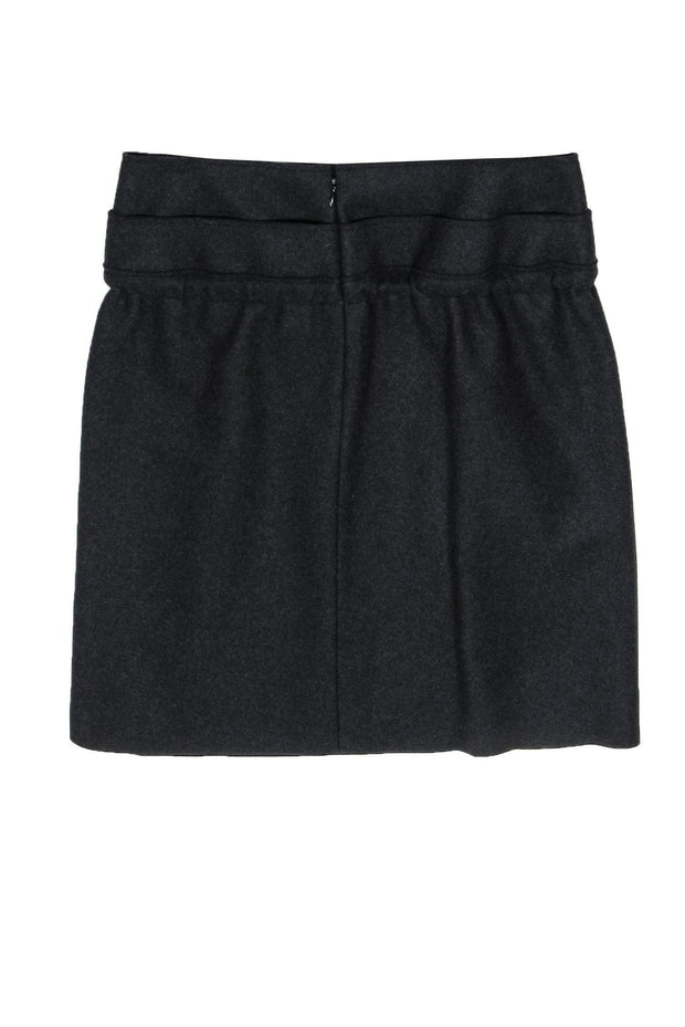 Current Boutique-Marni - Dark Gray Wool Blend Skirt w/ Tiered Waist Sz S