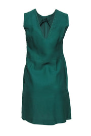 Current Boutique-Marni - Green Cap Sleeve Sheath Dress w/ Bow Sz S