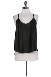 Current Boutique-Mason - Black Lambskin Tank Top Sz 6