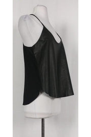Current Boutique-Mason - Black Lambskin Tank Top Sz 6