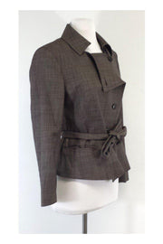 Current Boutique-Max Mara - Brown Wool Asymmetric Jacket Sz 12