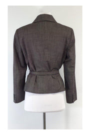 Current Boutique-Max Mara - Brown Wool Asymmetric Jacket Sz 12