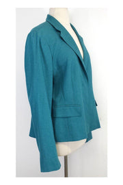 Current Boutique-Max Mara - Teal Silk & Cashmere Jacket Sz XL