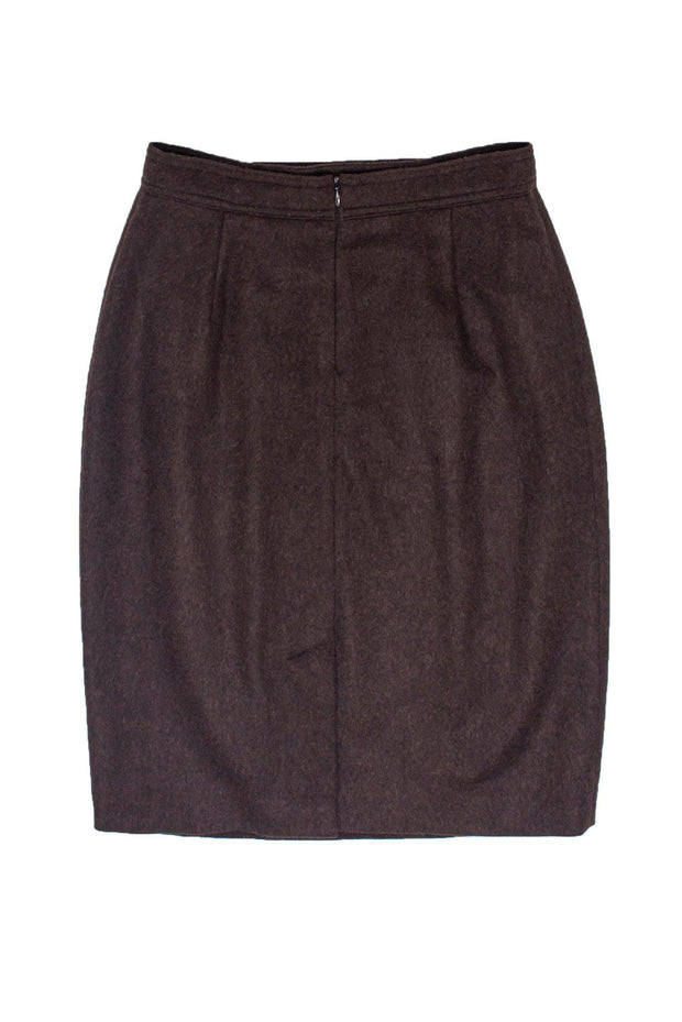 Current Boutique-Max Mara - Dark Olive Green Wool & Angora Skirt Sz 6