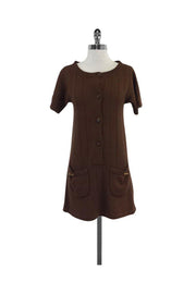 Current Boutique-Mayle - Brown Short Sleeve Sweater Dress Sz S