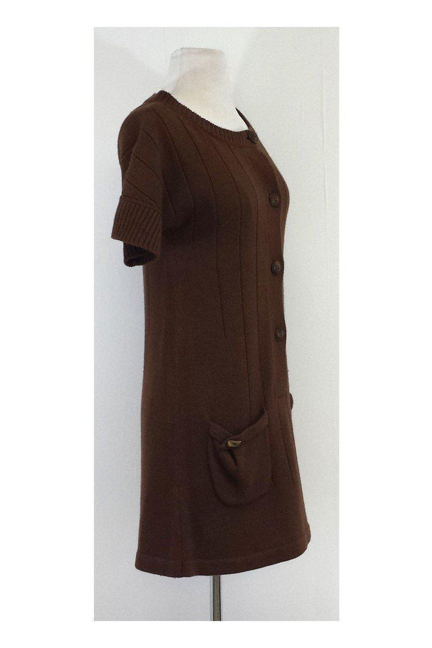 Current Boutique-Mayle - Brown Short Sleeve Sweater Dress Sz S