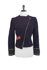 Current Boutique-McGinn - Purple Embellished Cropped Blazer Sz 6