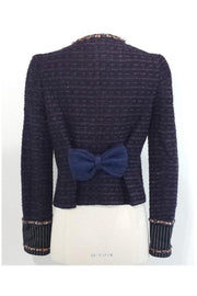 Current Boutique-McGinn - Purple Embellished Cropped Blazer Sz 6
