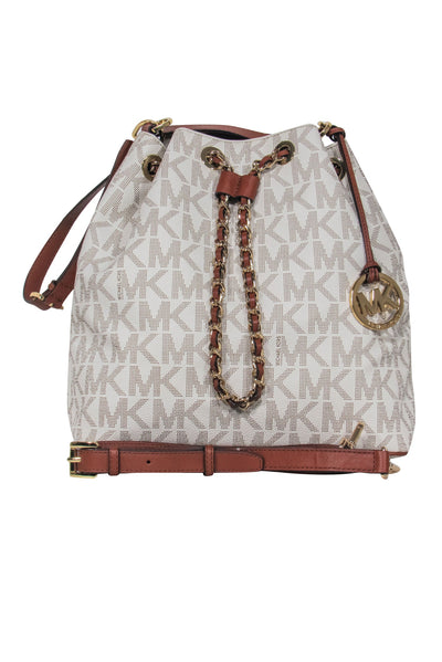 Current Boutique-Michael Kors - Ivory Monogram Large Bucket Bag