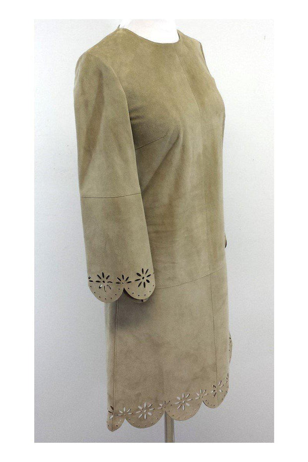 Current Boutique-Michael Kors - Tan Suede Scalloped Dress Sz 2
