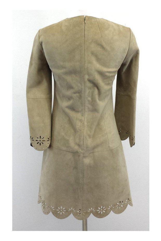 Current Boutique-Michael Kors - Tan Suede Scalloped Dress Sz 2