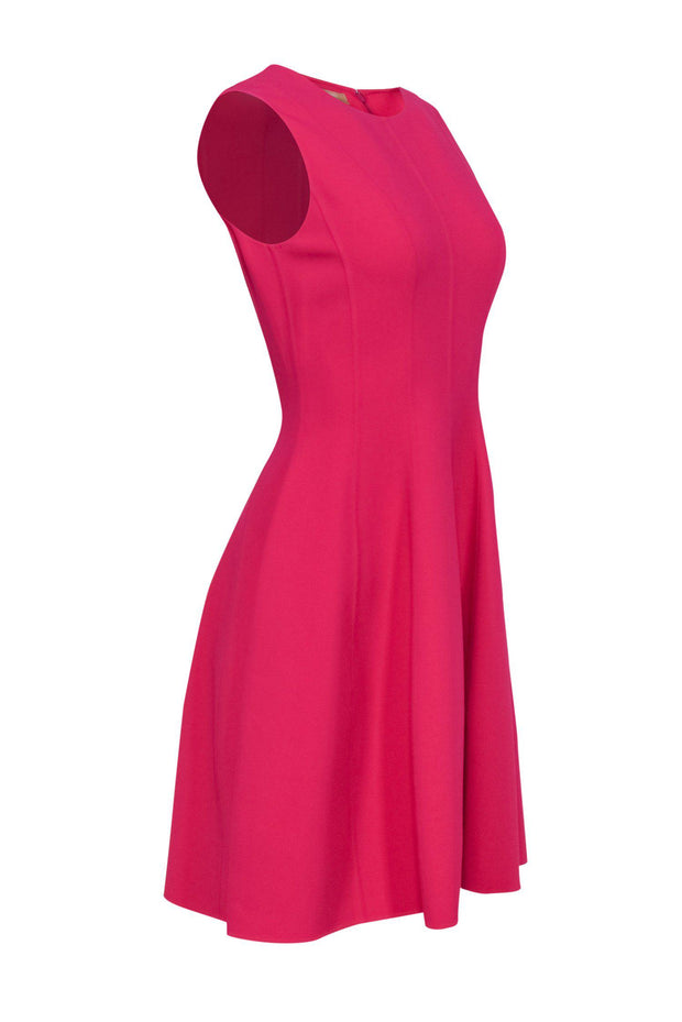Current Boutique-Michael Kors Collection - Ruby Pink Sleeveless Fit & Flare Dress Sz 4