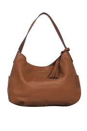 Current Boutique-Michael Kors - Tan Pebbled Leather Hobo Bag w/ Fringe charm