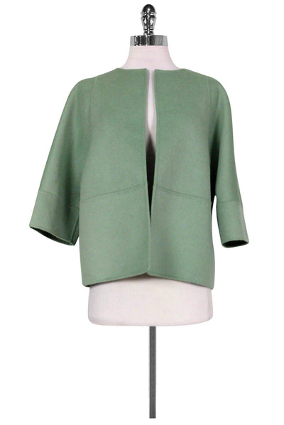 Current Boutique-Michael Kors - Celadon Green Open Cropped Jacket Sz 8