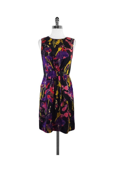 Current Boutique-Milly - Black Multicolor Splatter Print Dress Sz 2