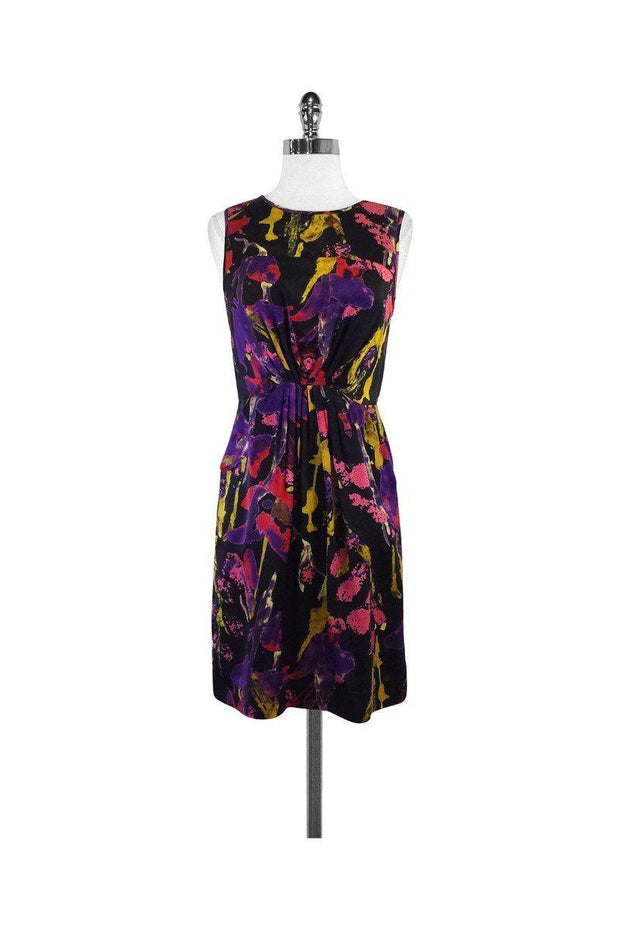 Current Boutique-Milly - Black Multicolor Splatter Print Dress Sz 2