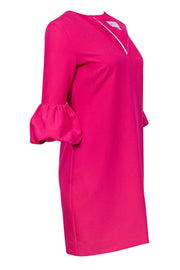 Current Boutique-Milly - Hot Pink Shift Dress w/ Puff Sleeves Sz 4