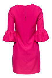 Current Boutique-Milly - Hot Pink Shift Dress w/ Puff Sleeves Sz 4