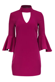 Current Boutique-Milly - Magenta Shift Dress w/ Bell Sleeves Sz 4