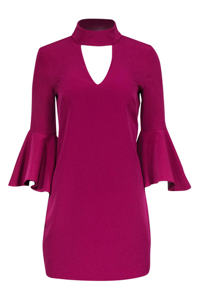 Current Boutique-Milly - Magenta Shift Dress w/ Bell Sleeves Sz 4