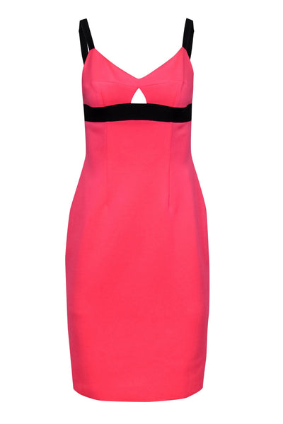Current Boutique-Milly - Neon Pink Sleeveless Bodycon Dress w/ Cutout Sz 6