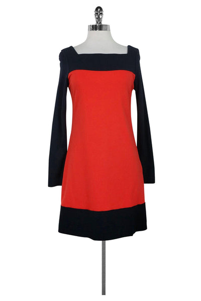 Current Boutique-Milly - Orange & Navy Shift Dress Sz S