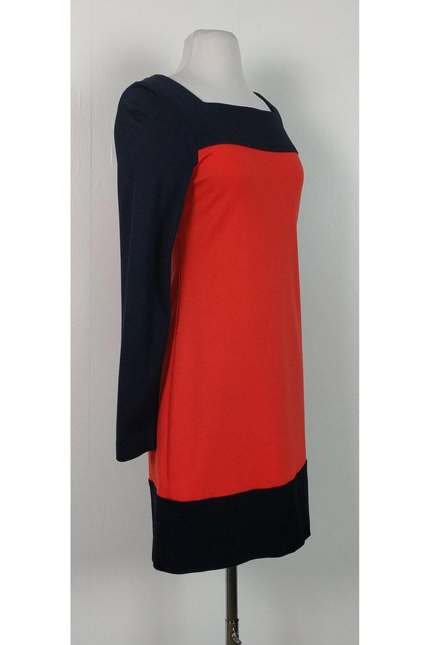 Current Boutique-Milly - Orange & Navy Shift Dress Sz S