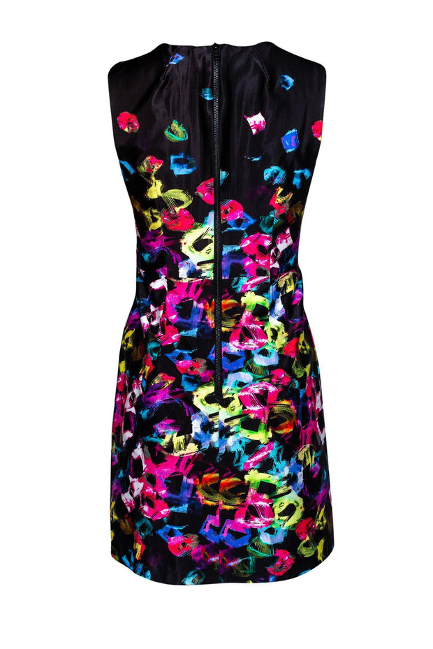 Current Boutique-Milly - Black Multicolored Abstract Dress Sz 2