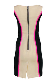 Current Boutique-Milly - Cream & Black Color Block Fitted Sheath Dress Sz 0