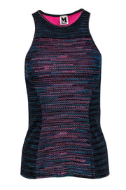 Current Boutique-Missoni - Black & Multicolor Fitted Racer Tank Sz S