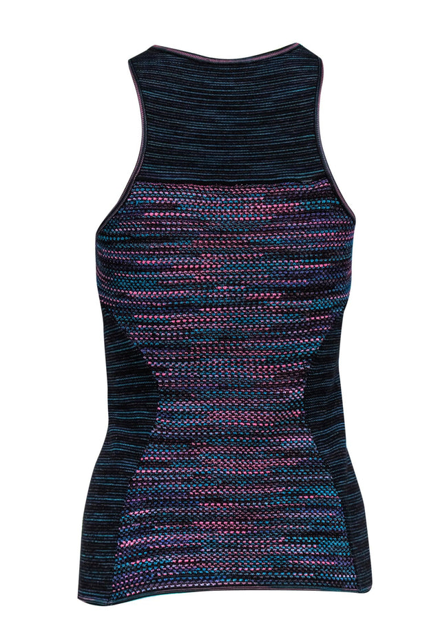 Current Boutique-Missoni - Black & Multicolor Fitted Racer Tank Sz S