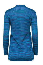 Current Boutique-M Missoni - Blue, Purple & Green Marbled Open Front Knit Cardigan Sz 2