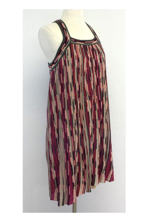 Current Boutique-Missoni - Green, Pink & Black Racerback Tank Dress Sz 8