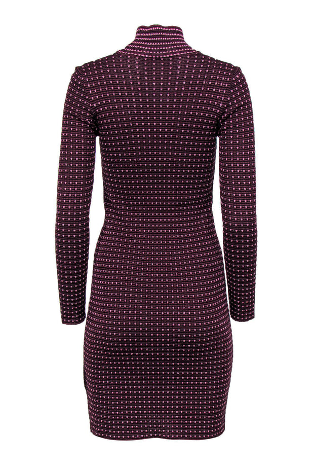 Current Boutique-Missoni - Purple Metallic Knit Mock Neck Dress Sz 6